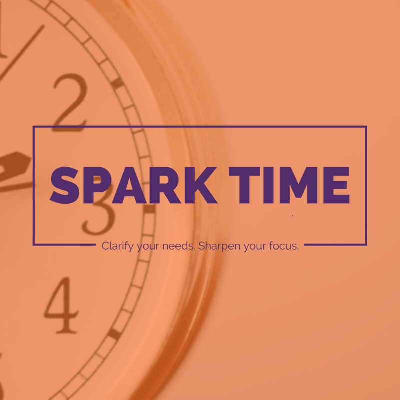 Have you signed up for your Spark Time session yet? We guarantee it will be one of the best decisions you make in 2017. Learn more here. 